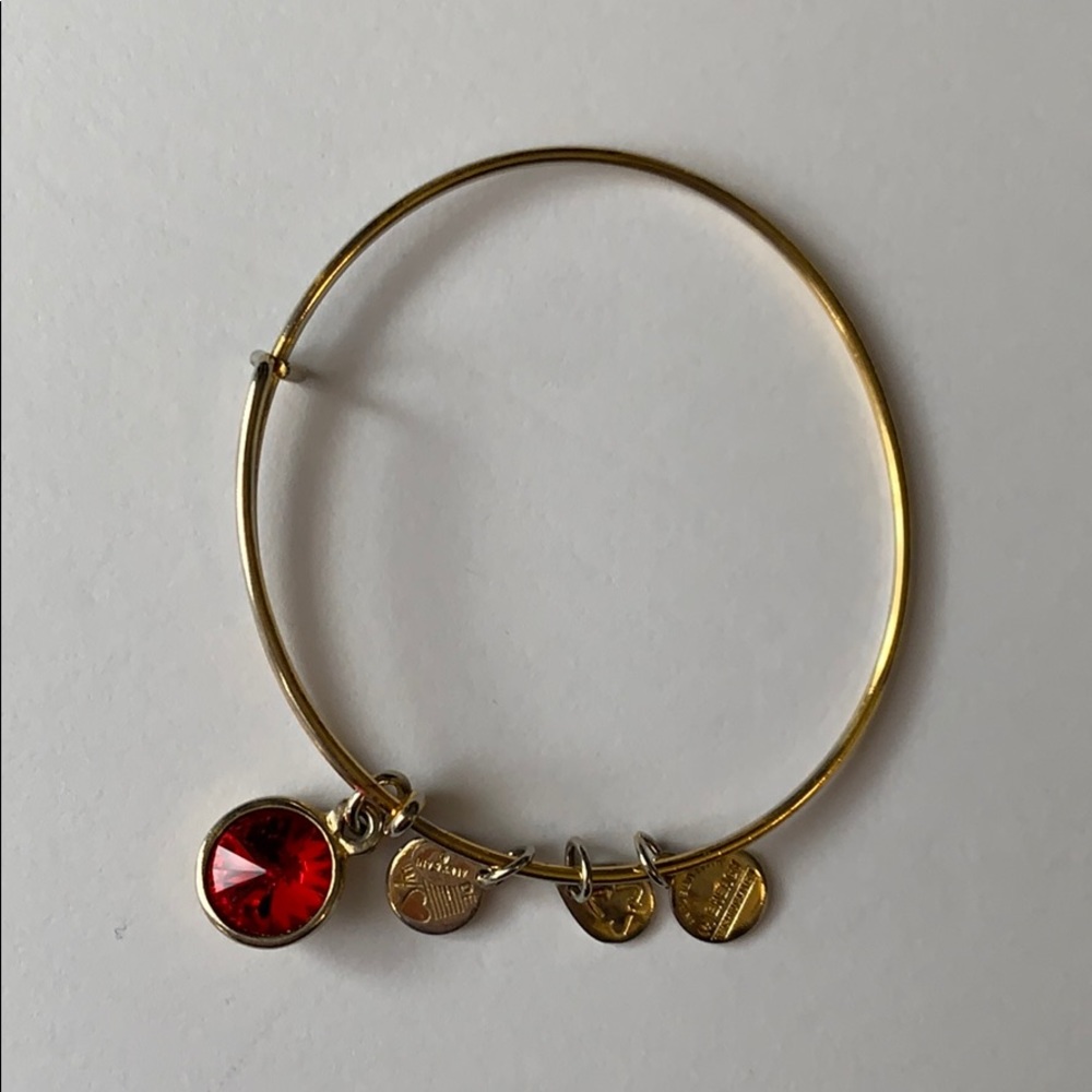 Alex and Ani Ruby Birth Stone Bracelet